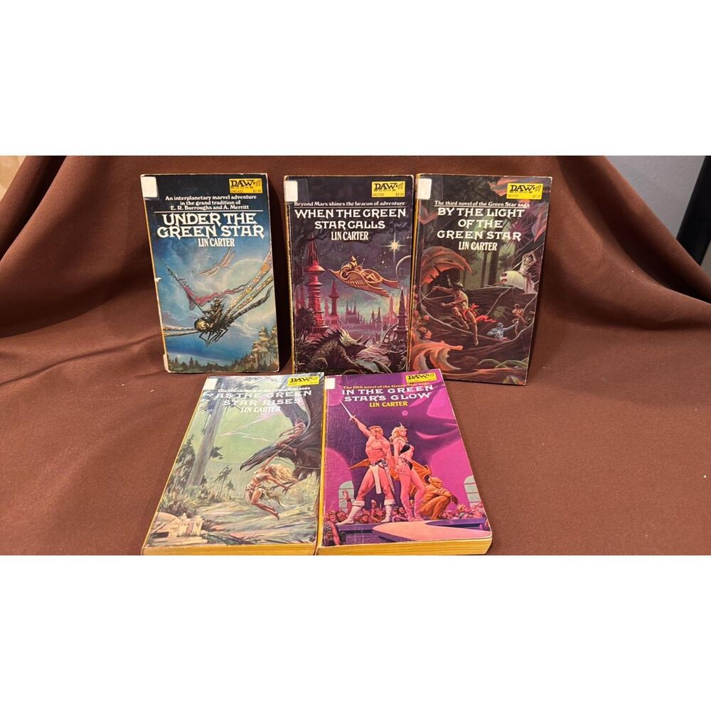 Lin Carter Lot of 5 Complete Under The Green Star  Saga Series 1-5 Paperback